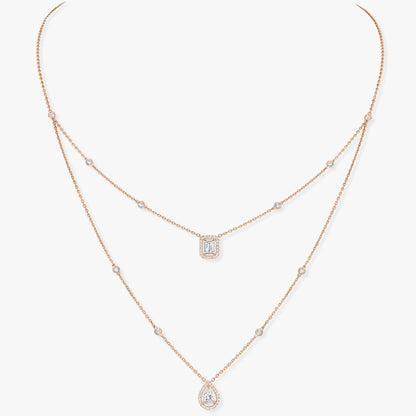 [⭐Veyra]MY TWIN 2 ROW DIAMOND NECKLACE