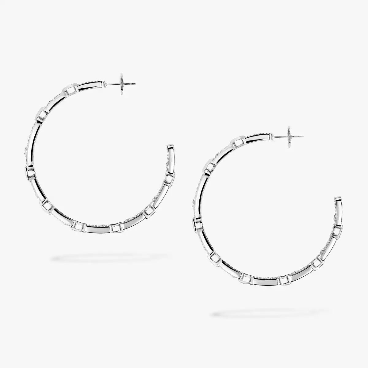 [[⭐Veyra]Move Link Diamond Hoop Earrings