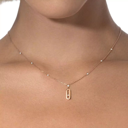 [⭐Veyra] Move Uno Gold Diamond Long Necklace