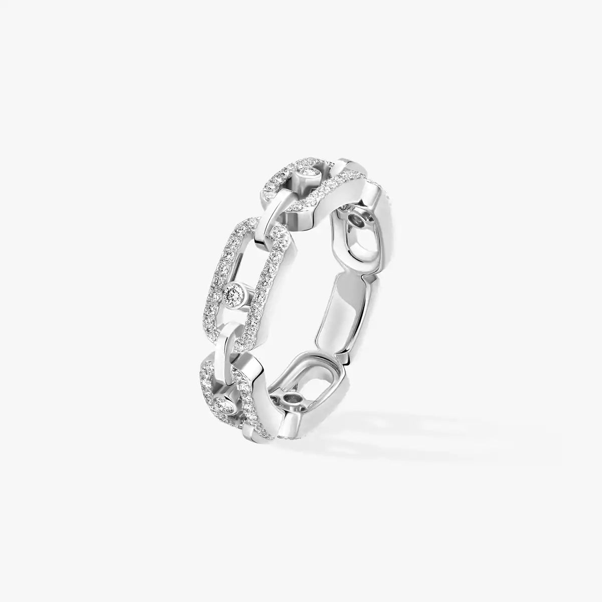 [⭐Veyra]Move Link Pave_-Set Diamond Ring in Gold