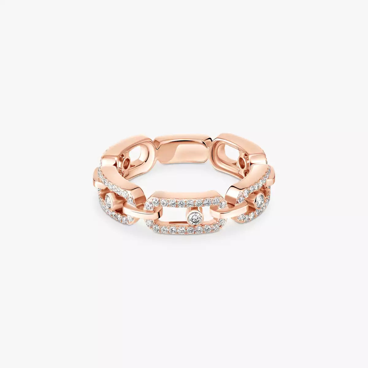 [⭐Veyra]Move Link Pave_-Set Diamond Ring in Gold