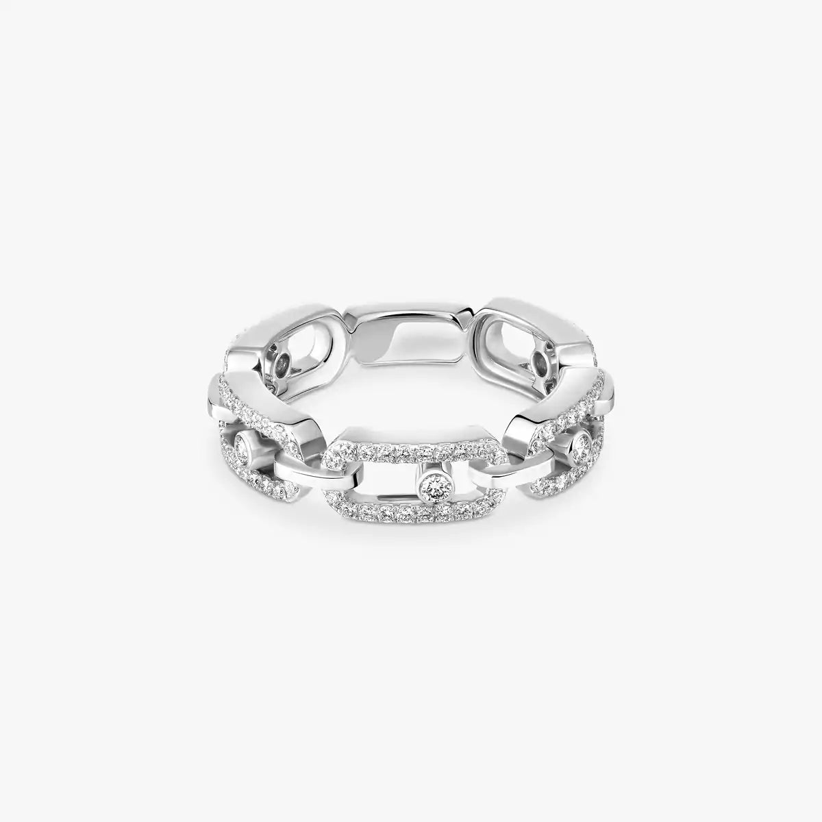 [⭐Veyra]Move Link Pave_-Set Diamond Ring in Gold