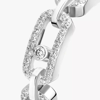 [⭐Veyra]Move Link Pave_-Set Diamond Ring in Gold