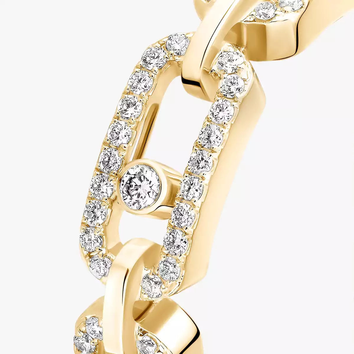 [⭐Veyra]Move Link Pave_-Set Diamond Ring in Gold