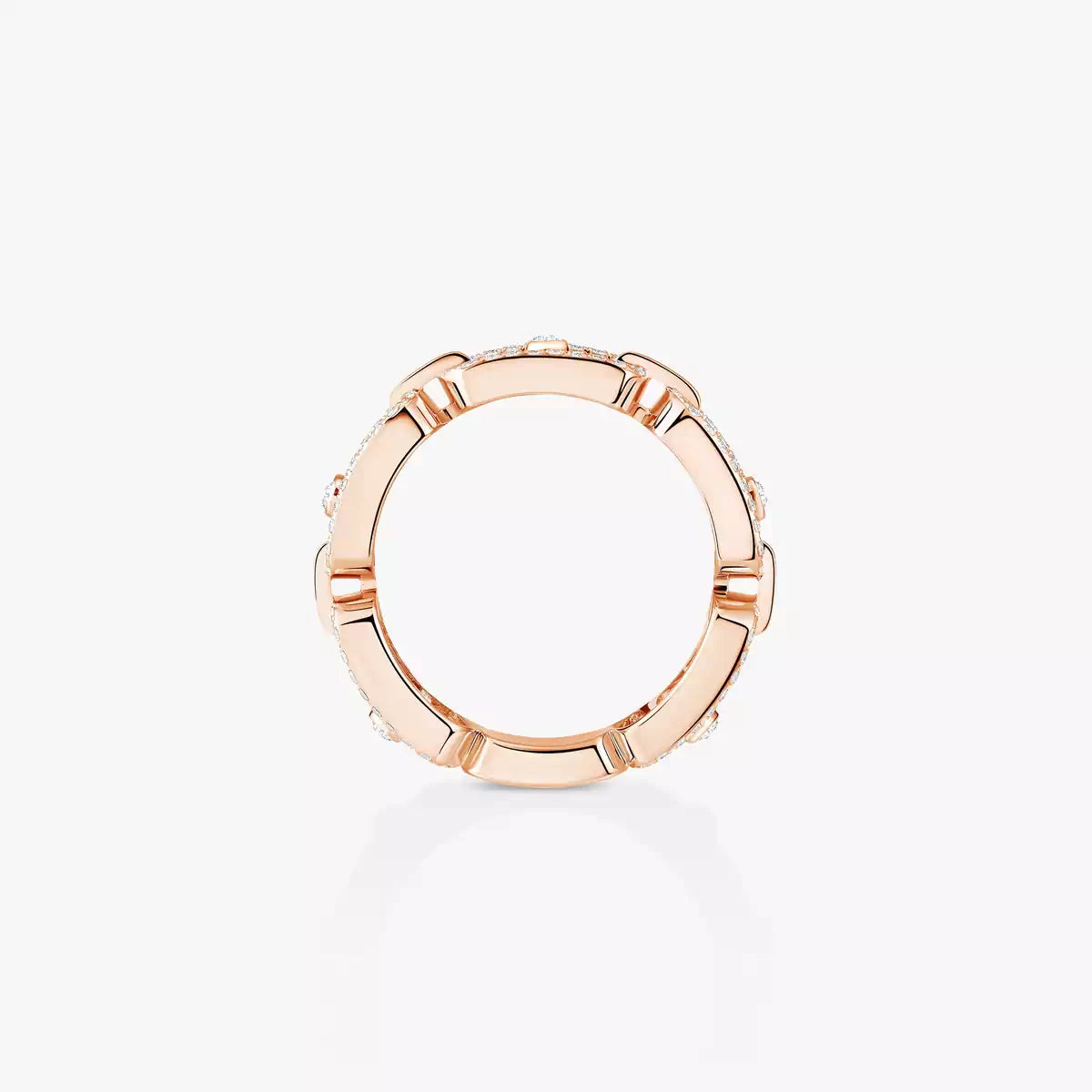[⭐Veyra]Move Link Pave_-Set Diamond Ring in Gold