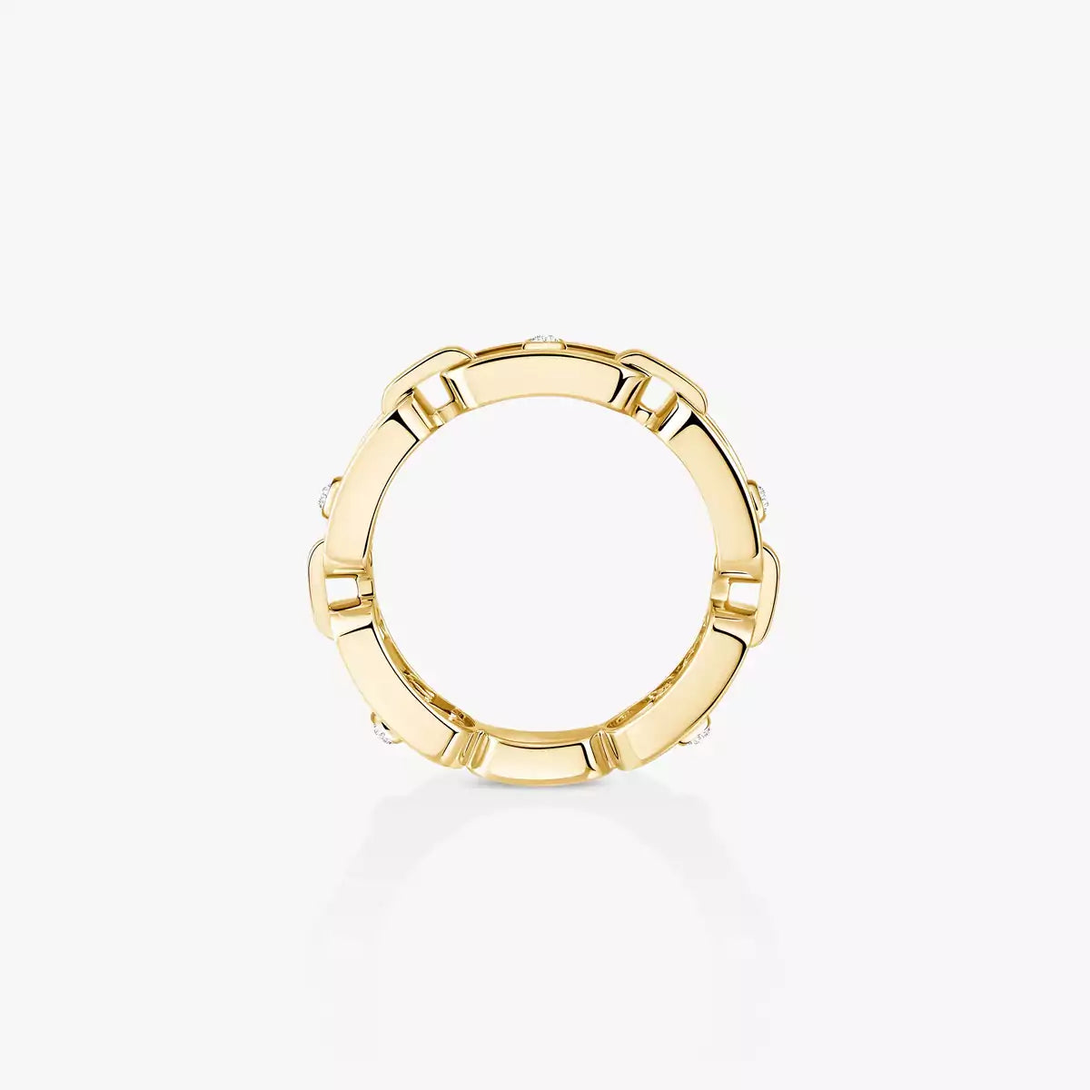 [⭐Veyra]Move Link Pave_-Set Diamond Ring in Gold