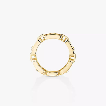 [⭐Veyra]Move Link Pave_-Set Diamond Ring in Gold
