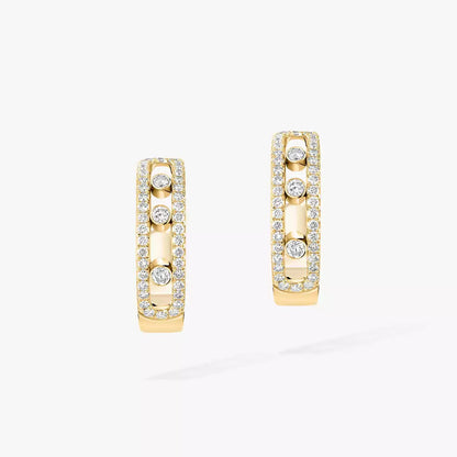 [⭐Veyra]Diamond Pave_ Hoop Earrings Move