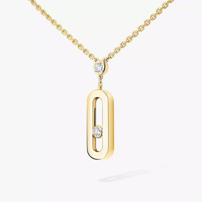 [⭐Veyra] Move Uno Gold Diamond Long Necklace