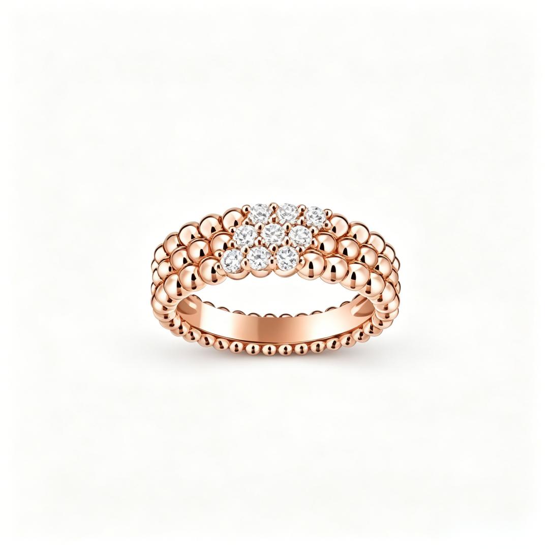 [⭐Veyra] THREE-ROW DIAMOND RING