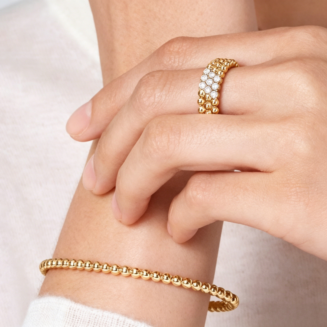 [⭐Veyra] THREE-ROW DIAMOND RING