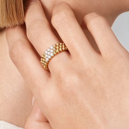 [⭐Veyra] THREE-ROW DIAMOND RING