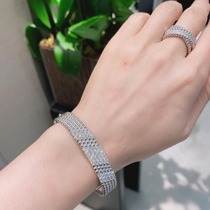 [⭐Veyra]  FIVE-ROW DIAMOND BRACELET