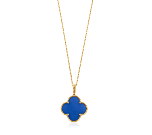 [⭐Veyra]CLOVER 25MM NECKLACE TURQUOISE ROSE GOLD
