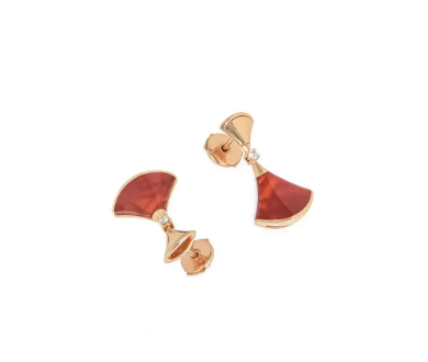 [⭐Veyra]DREAM Carnelian PINK GOLD EARRINGS
