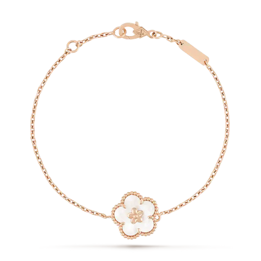 [⭐Veyra]LUCKY WHITE MOP PLUM BLOSSOM  BRACELET