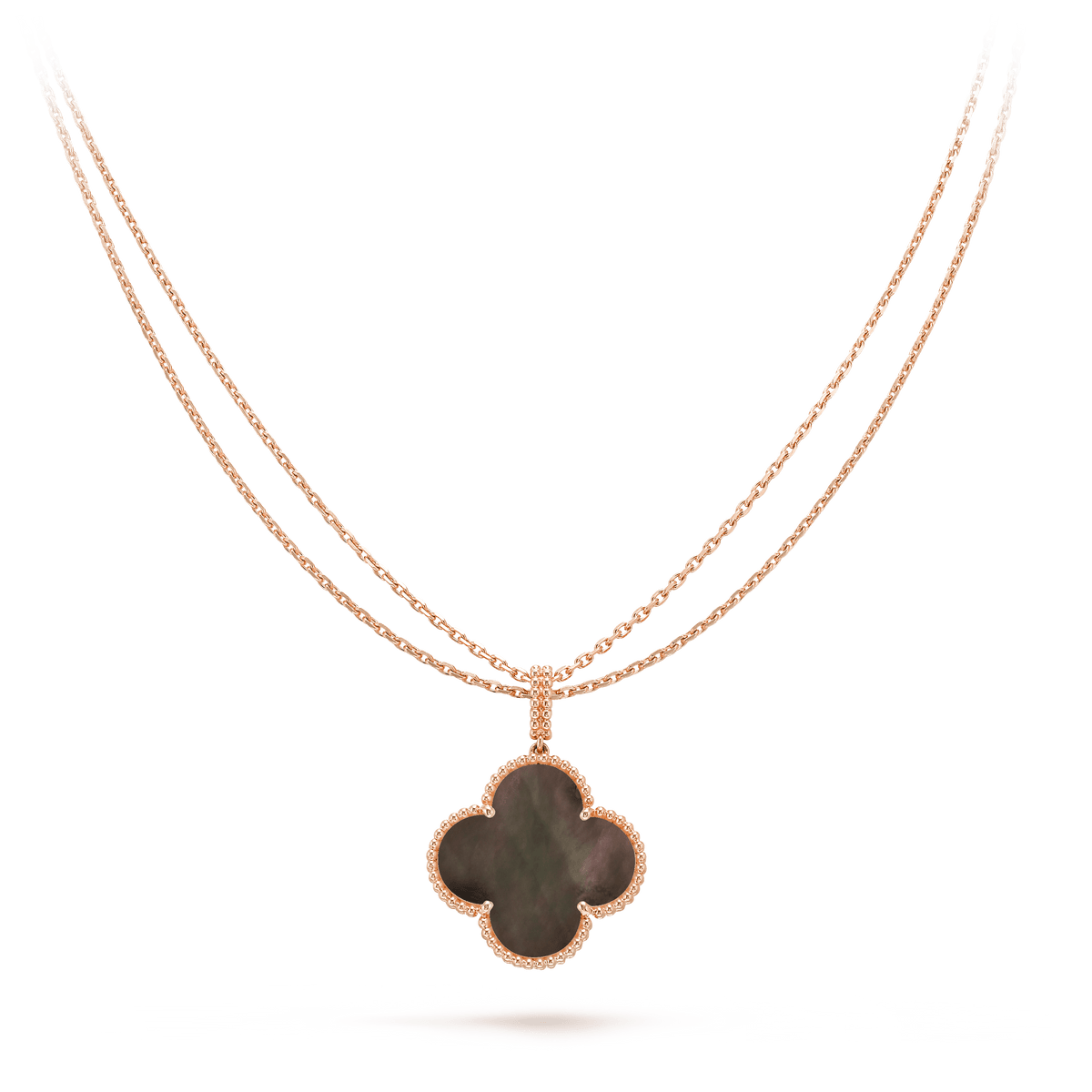 [⭐Veyra]CLOVER 25MM GOLD DARK MOP BIG CLOVER NECKLACE