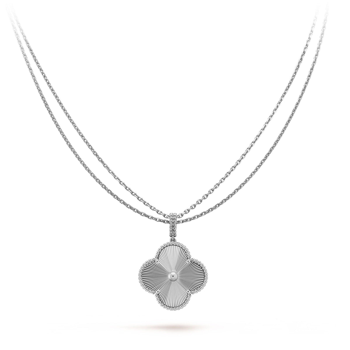 [⭐Veyra]CLOVER 25MM SILVER BIG CLOVER NECKLACE