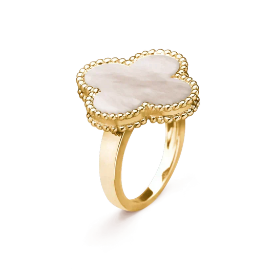 [⭐Veyra]CLOVER WHITE MOP RING
