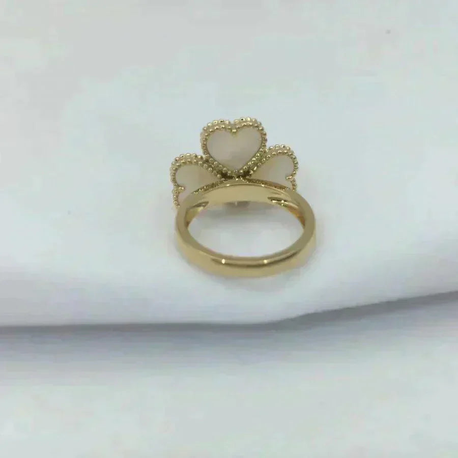 [⭐Veyra]SWEET CLOVER WHITE MOP RING