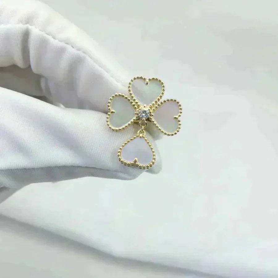 [⭐Veyra]SWEET CLOVER WHITE MOP RING