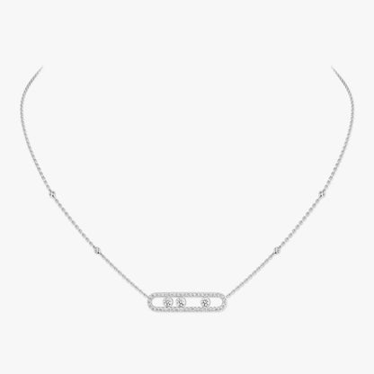 [⭐Veyra] Move Pave_ Rose Gold Diamond Necklace