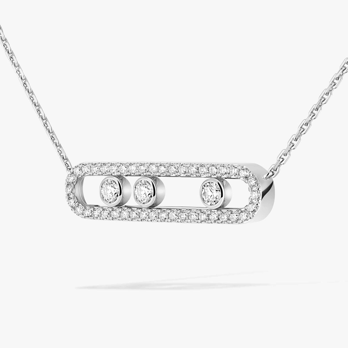 [⭐Veyra] Move Pave_ Rose Gold Diamond Necklace