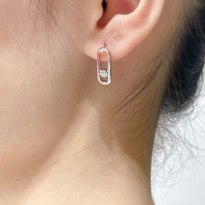 [⭐Veyra]MOVE UNO SMALL 1 DIAMOND EARRINGS