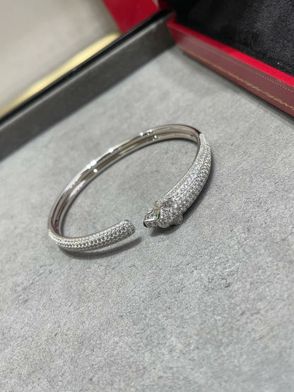 [⭐Veyra]PANTHERE FULL DIAMOND OPEN BRACELET