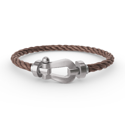 [⭐Veyra]FORCE LARGE HORSESHOE NO DIAMOND BRACELET SILVER