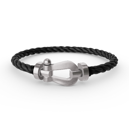 [⭐Veyra]FORCE LARGE HORSESHOE NO DIAMOND BRACELET SILVER