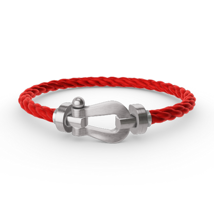[⭐Veyra]FORCE LARGE HORSESHOE NO DIAMOND BRACELET SILVER