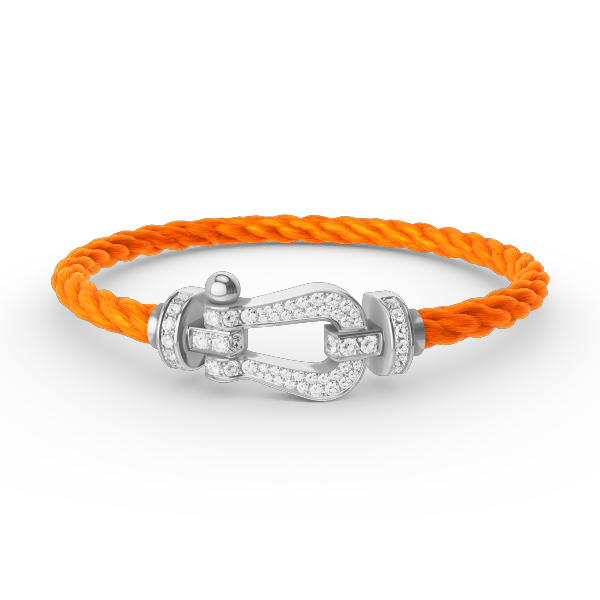 [⭐Veyra]FORCE LARGE HORSESHOE FULL DIAMOND BRACELET SILVER