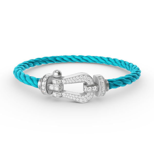 [⭐Veyra]FORCE LARGE HORSESHOE FULL DIAMOND BRACELET SILVER