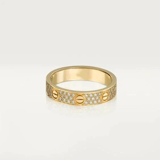 [⭐Veyra]LOVE RING 3.6MM DIAMOND PAVED
