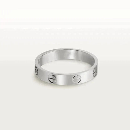 [⭐Veyra]LOVE RING 4MM 1 DIAMOND SILVER