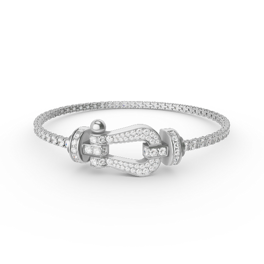 [⭐Veyra]FORCE  LARGE HORSESHOE FULL DIAMOND TENNIS BRACELET