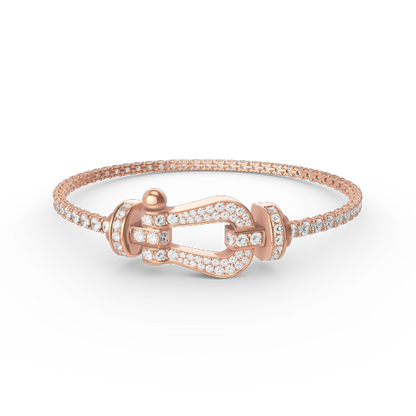 [⭐Veyra]FORCE  LARGE HORSESHOE FULL DIAMOND TENNIS BRACELET